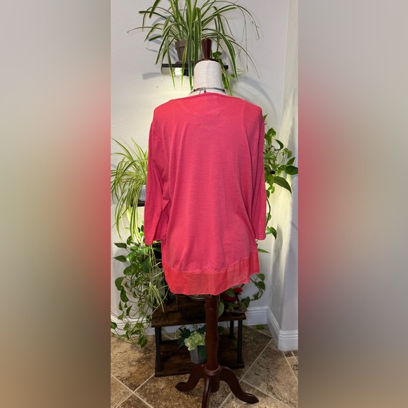 NY Collection Coral Open-Front Cardigan - Picture 4 of 6